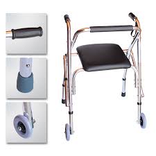 MDH Cadru de mers cu 2 rotile si scaun